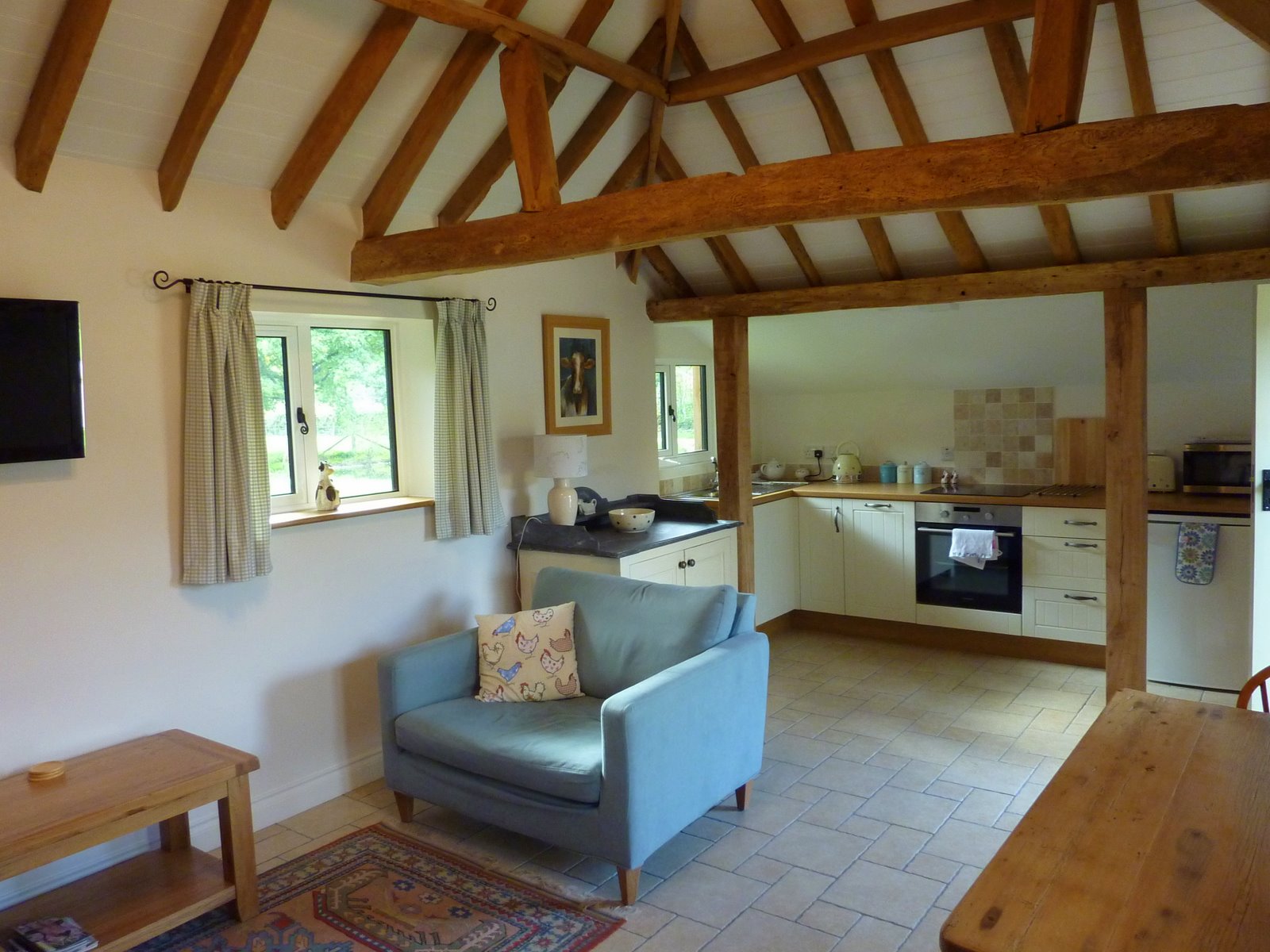 Pyesmead Farm self catering - Acorns living area